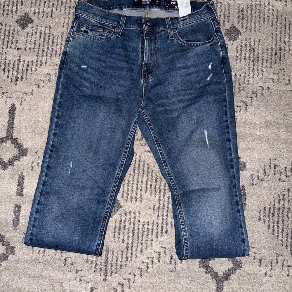 Hollister Men's Dark Wash Straight Jeans